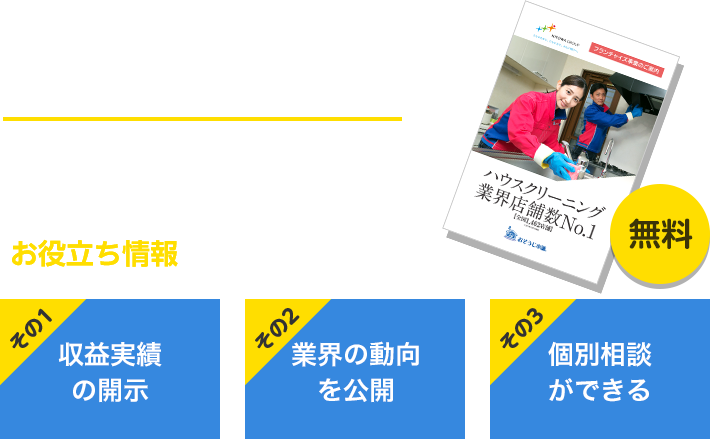 収益・ケース事例を説明します！①収益実績の開示②業界の動向公開③個別相談ができる